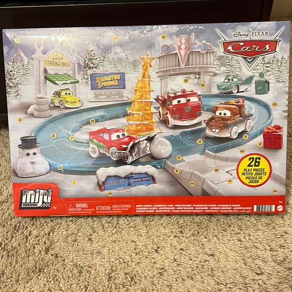 Disney Toys Bnwt Disney Pixar Cars Mini Racers Xmas Advent Calendar